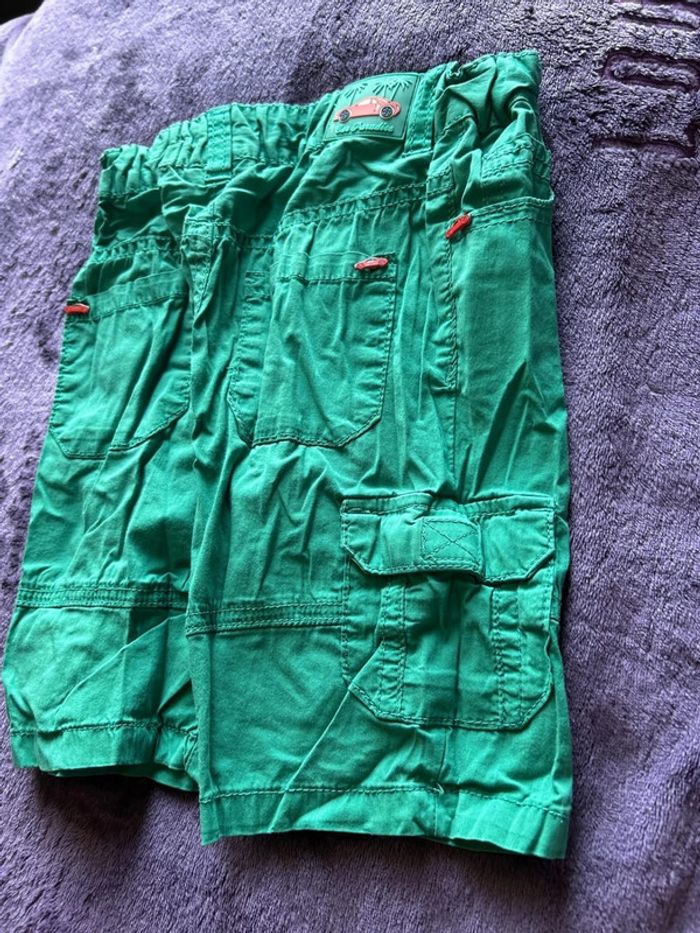Bermuda garcon vert en coton et polyamide Sergent major thème Car paradise taille 4 ans - photo numéro 6