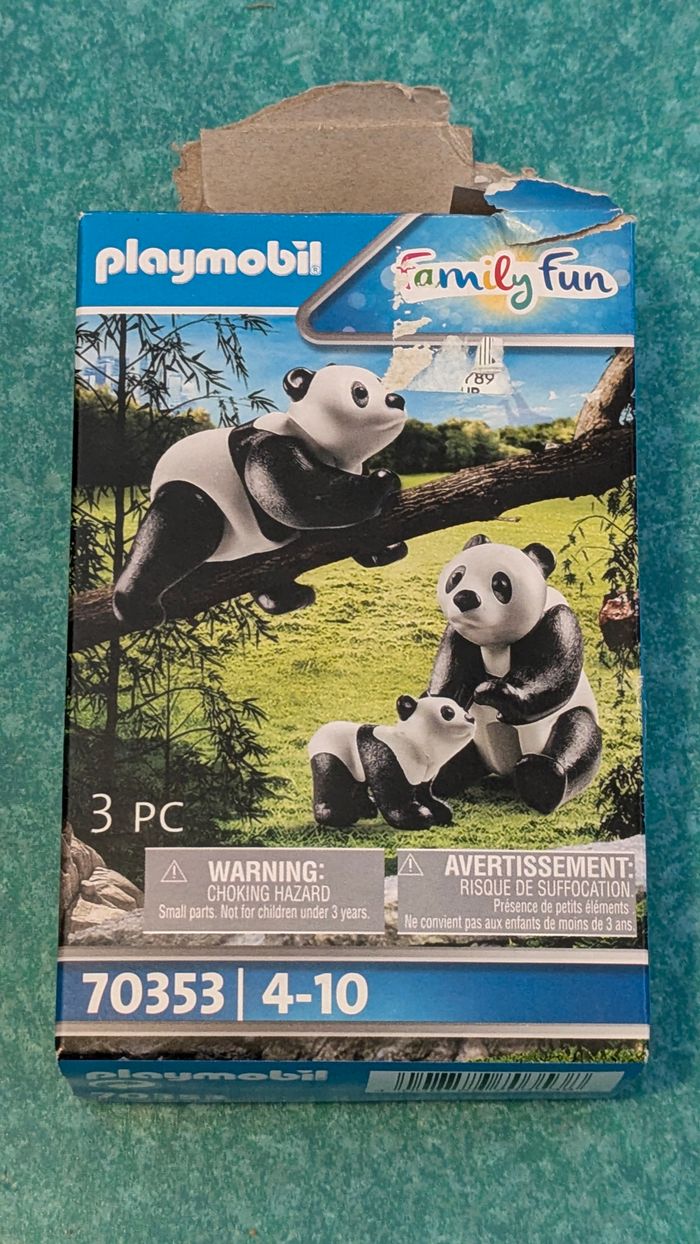 Couple de pandas avec bébé Playmobil 70353