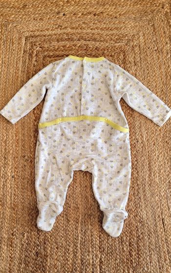 Joli Body Pyjama Dors-bien blanc et vert pomme Orchestra 6mois
