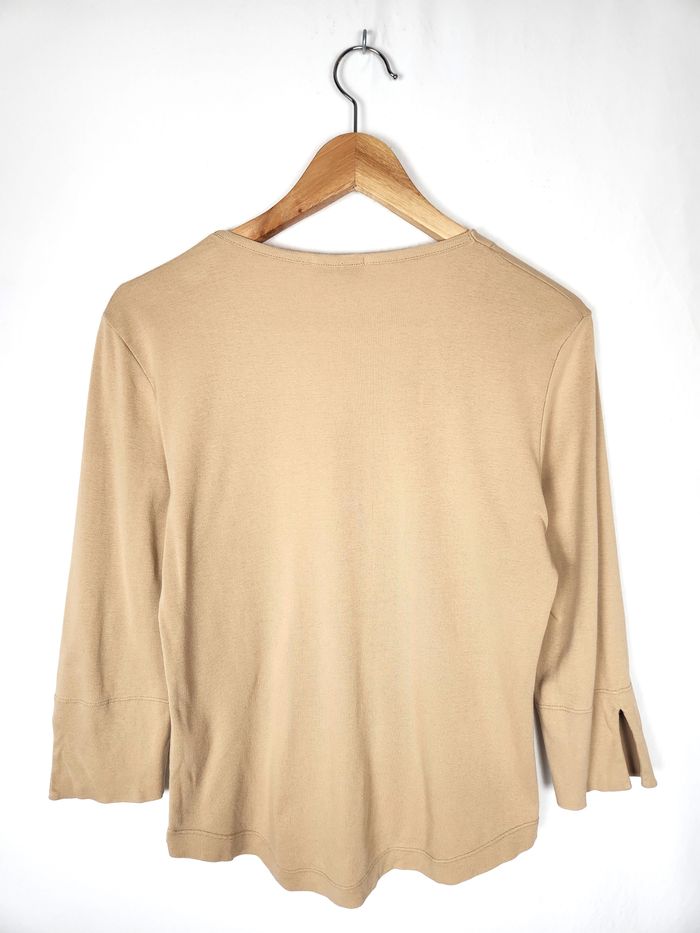 T-shirt Gérard Darel Beige à Lacets Manches Longues - Taille L (T3) - photo numéro 4