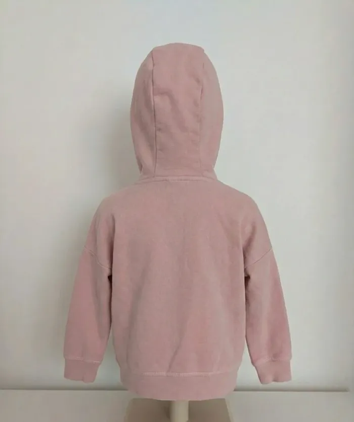 Gilet Zippé à Capuche Rose Tissaia - Taille 3 Ans (Petite Couture Nuque) - photo numéro 2