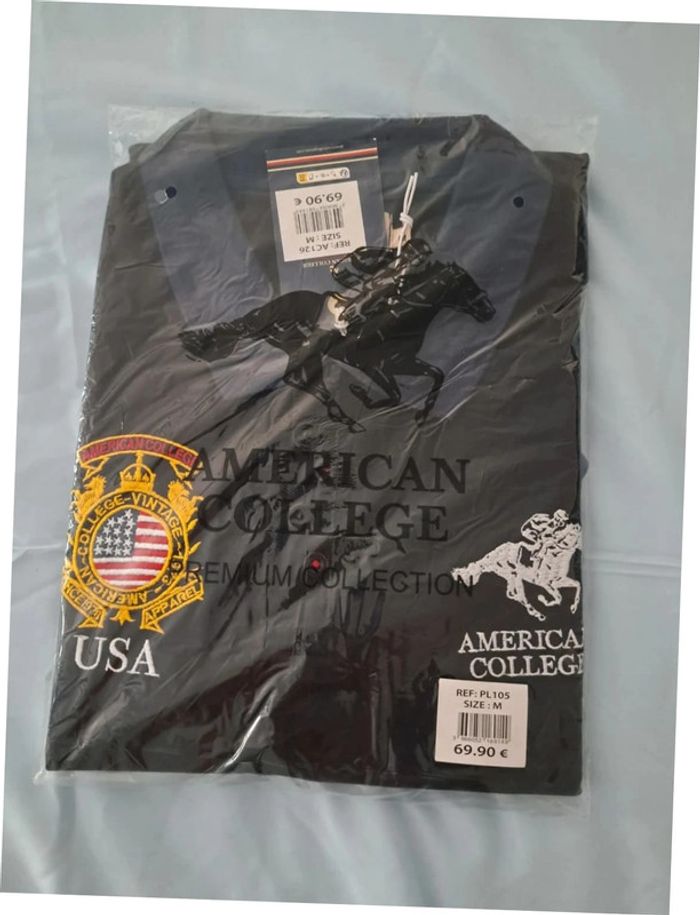 Neuf avec étiquette polo American Collège Premium collection M