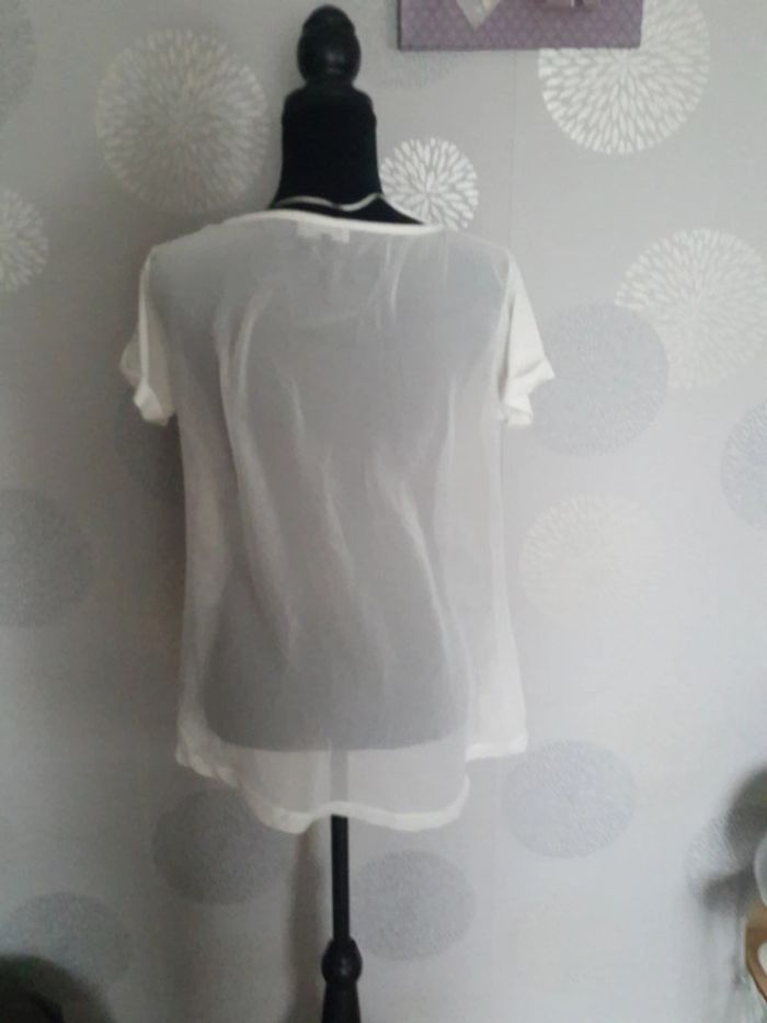 tee shirt voile beige - photo numéro 3