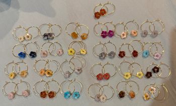 Boucle d’oreilles fleurs