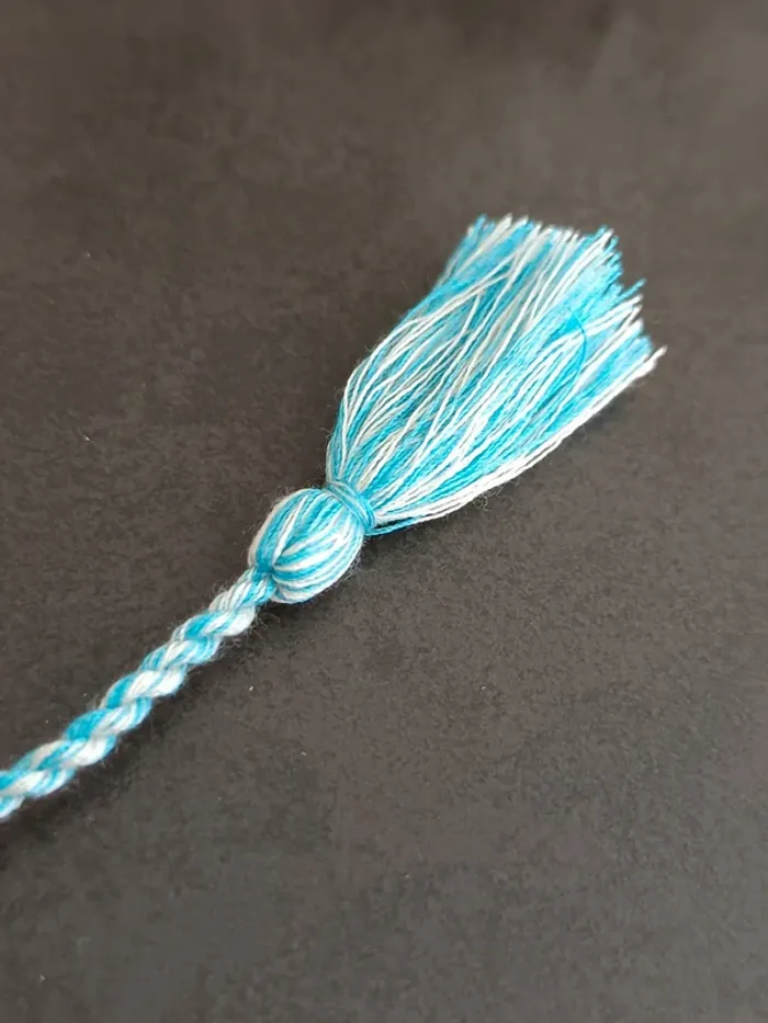 Bracelet tissu amour bleu - photo numéro 3