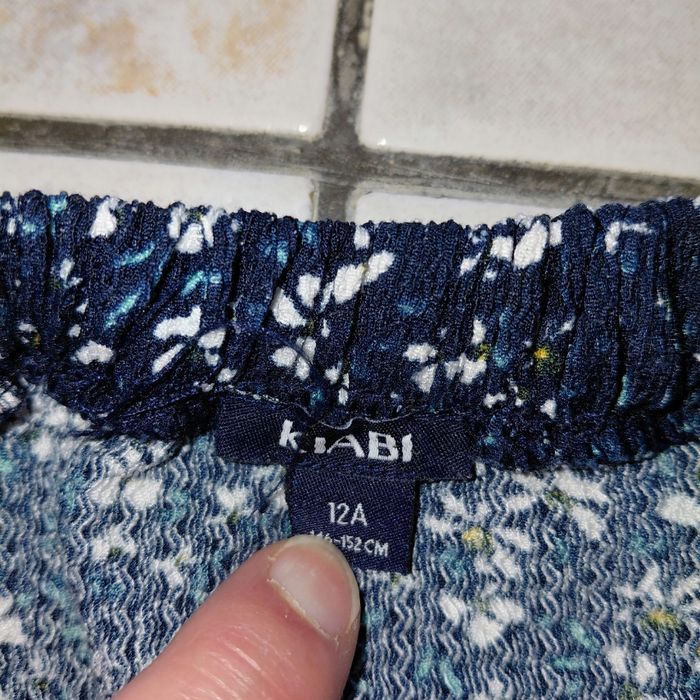 Kiabi - jupe bleue fleurie 12 ans - photo numéro 3