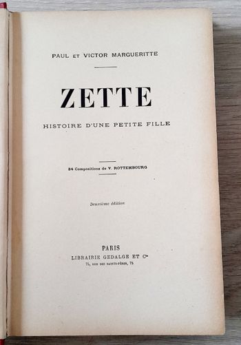 Paul et Victor Margueritte - Zette histoire d'une petite fille