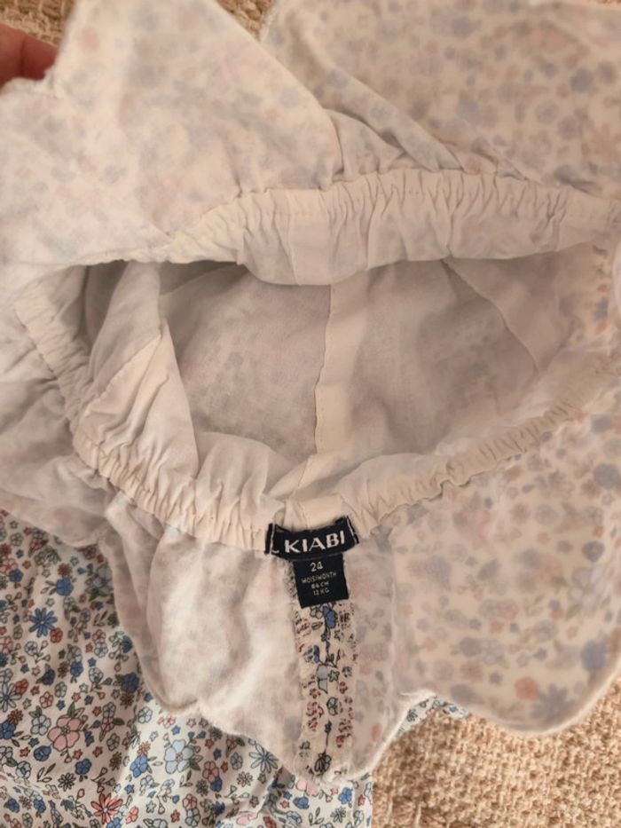 Ensemble 3 pièces bleu ciel Liberty Kiabi : blouse, short et chapeau 2 ans 24 mois - photo numéro 5