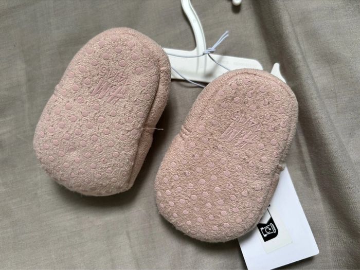 Chausson bébé rose poudrée - photo numéro 3