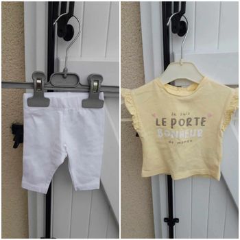 Ensemble 2 pièces bébé filles 1 mois