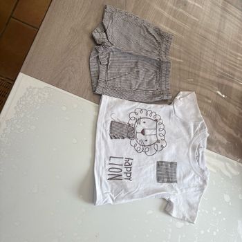 Ensemble taille 3 mois (tee shirt et short)
