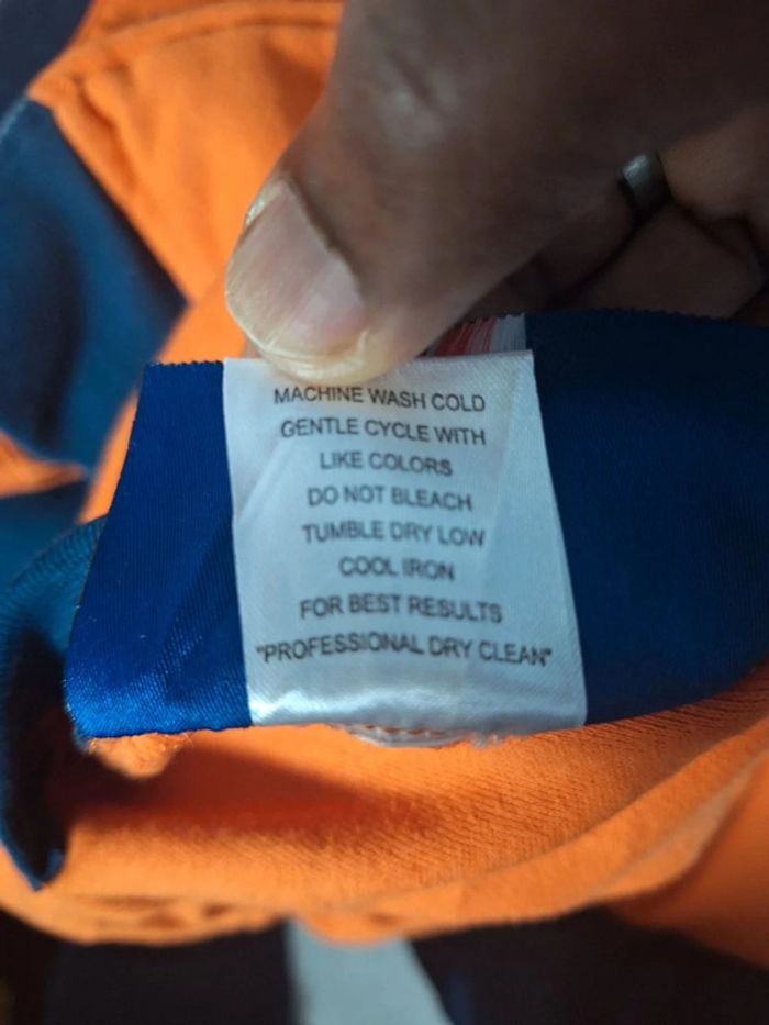 Veste épaisse a capuche NFL réversible homme / orange et bleu taille 2XL floqué (248) - photo numéro 18