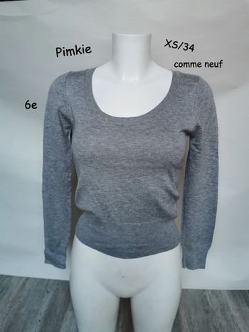 Pull court col rond Pimkie taille 34