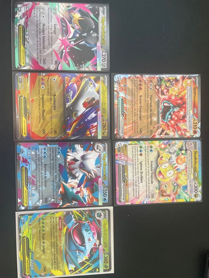 Lots de 6 cartes Pokémon état neuf