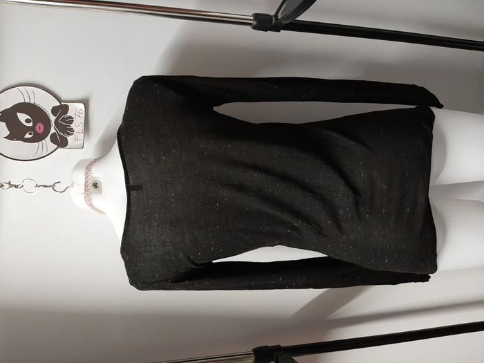 haut manches longues noir moucheté cop copine taille S - photo numéro 7