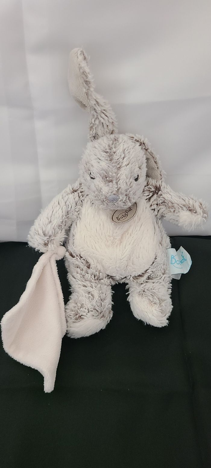 Doudou Mouchoir Lapin 🐰 Rabbit Baby Nat Très Doux Marron Beige - photo numéro 2
