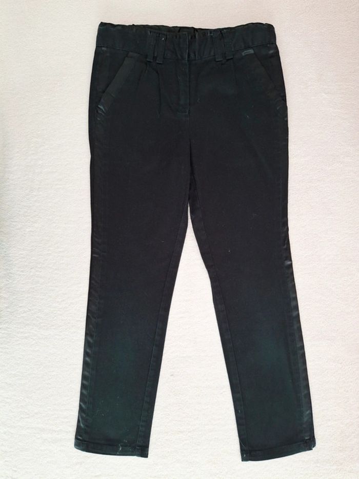 Pantalon slim TAO Tape à l'oeil 6 ans noir coton et satin