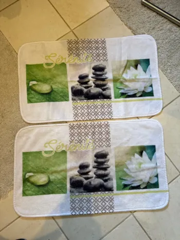 Lot de 2 tapis de bain 45x75 cm