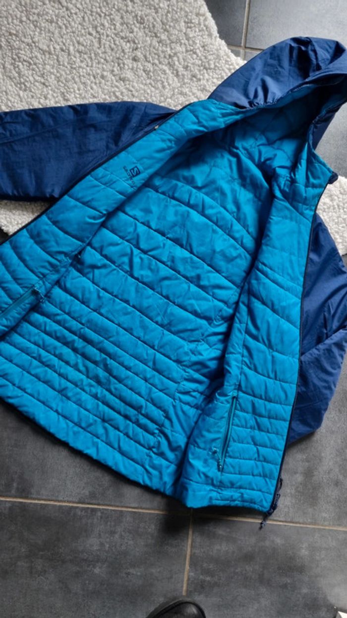 Blouson réversible bleu Salomon Drifter XS sport randonnée ski  trail - photo numéro 6