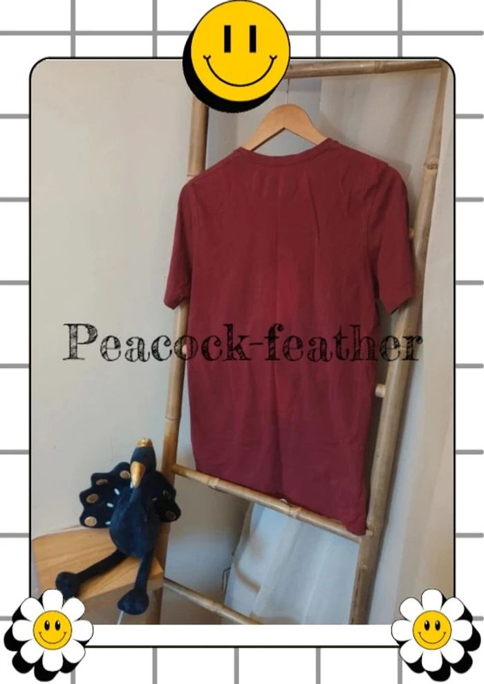 T-shirt Jack et Jones bordeaux homme 38/M - photo numéro 4