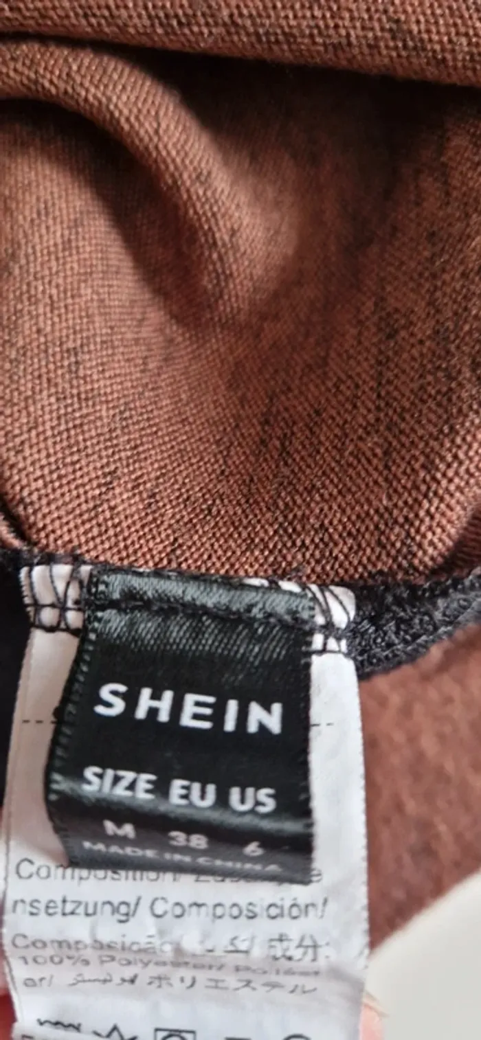 Sweat noir/marron dentelle - photo numéro 5