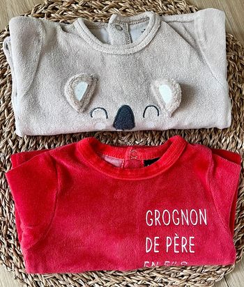 Lot de 2 pyjamas dors-bien Kiabi et Influx