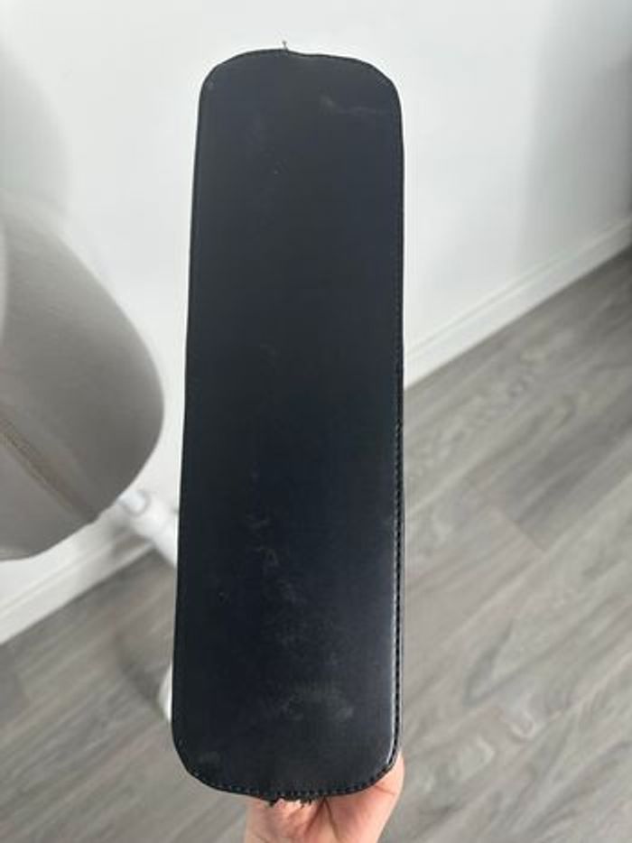 Sac à main baguette noir en cuir véritable Vintage - photo numéro 2