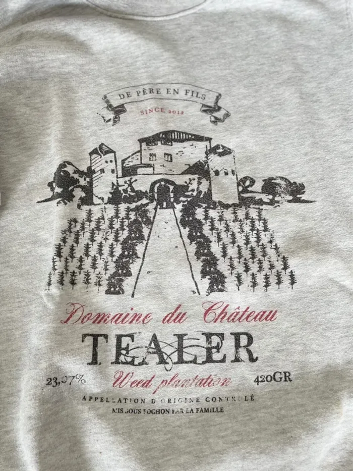 Sweat tealer gris château - photo numéro 3