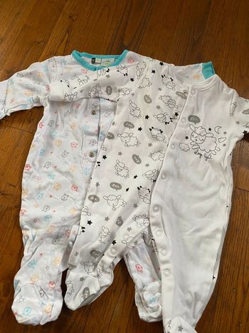 Lot de 2 pyjamas légers 62cm