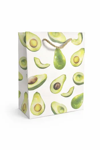 Sac cadeau motif avocat 18 x 23 x 10,5 cm Neuf