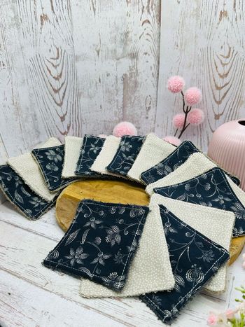 Lingette lavable et réutilisable lot de 15 en éponge coton