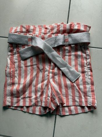 Short ikks corail et blanc