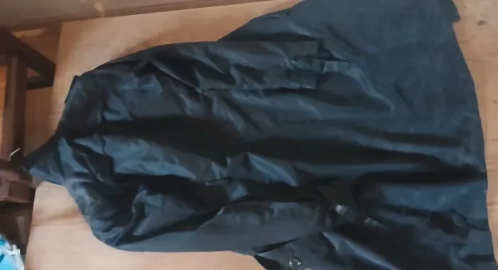 Long manteau noir trench idéal mi saison - photo numéro 5
