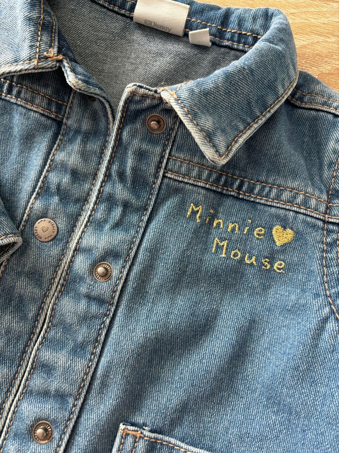 Veste en jean Minnie noir/doré DISNEY t.18m - photo numéro 2