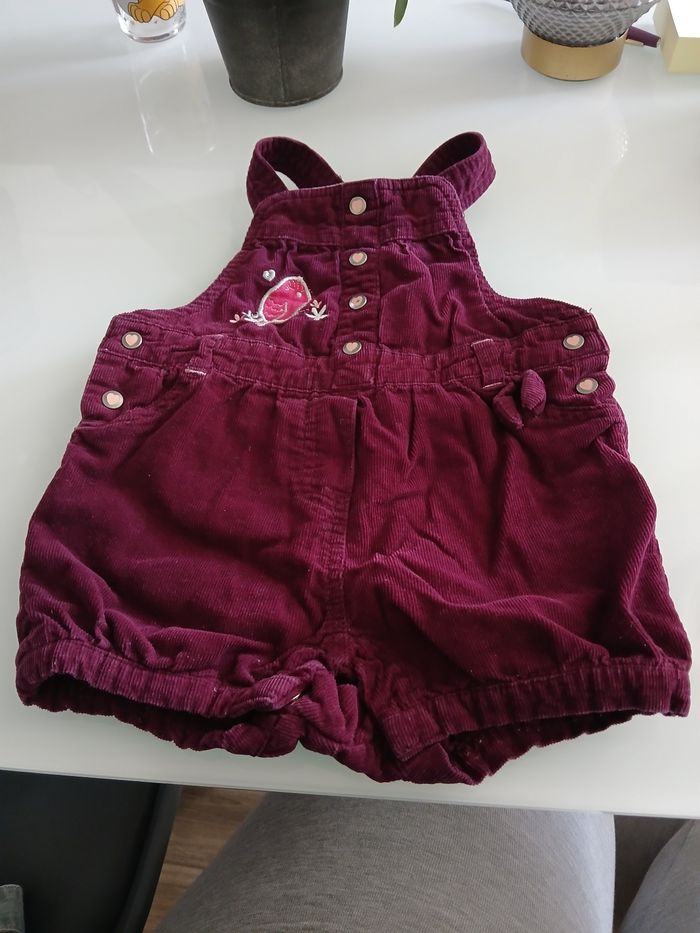 SHORT SALOPETTE VIOLET GEMO