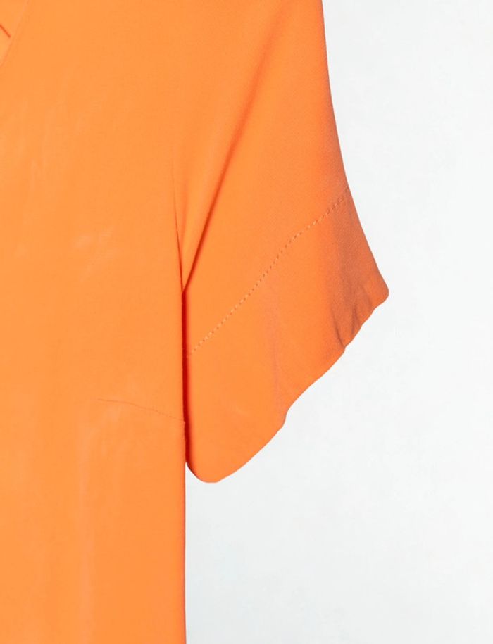 Robe orange Sandro Paris – dos ouvert, taille 36 - photo numéro 5