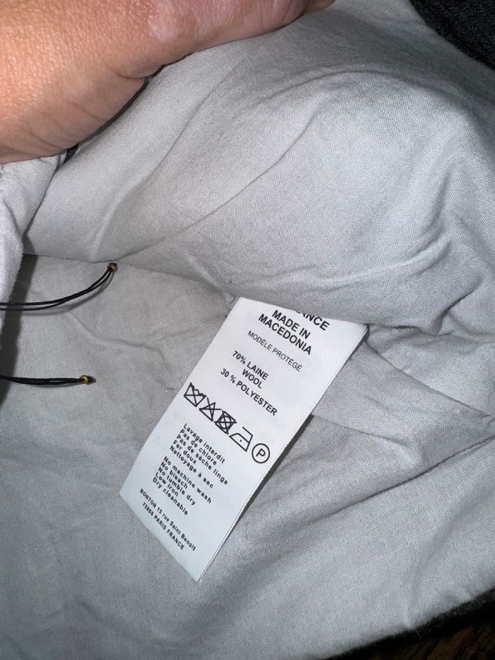 manteau Bonton, étoiles 12 mois, 70% de laine - photo numéro 2