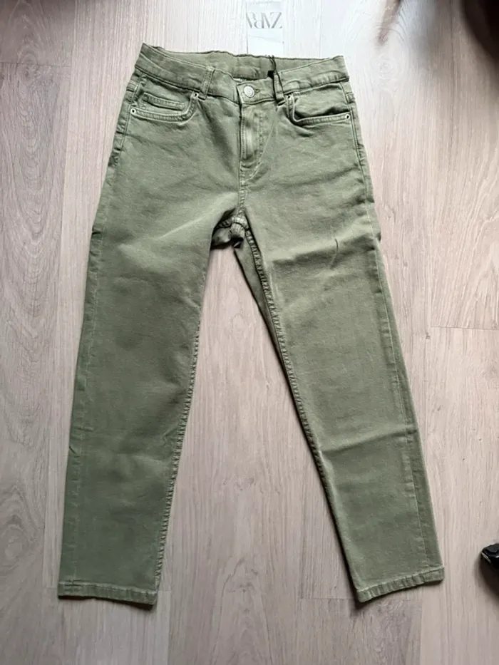 Zara neuf jean slim fit kaki 10 ans garçon fille mixte - photo numéro 2