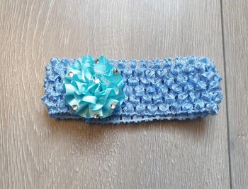 Bandeau cheveux bleu. Fille 6 mois/2 ans