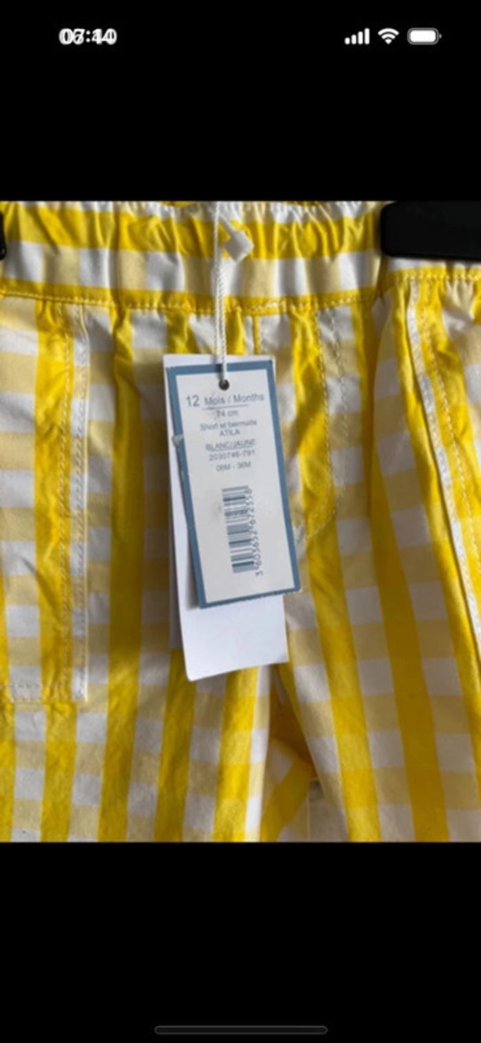 Short jacadi taille 12 mois neuf - photo numéro 2