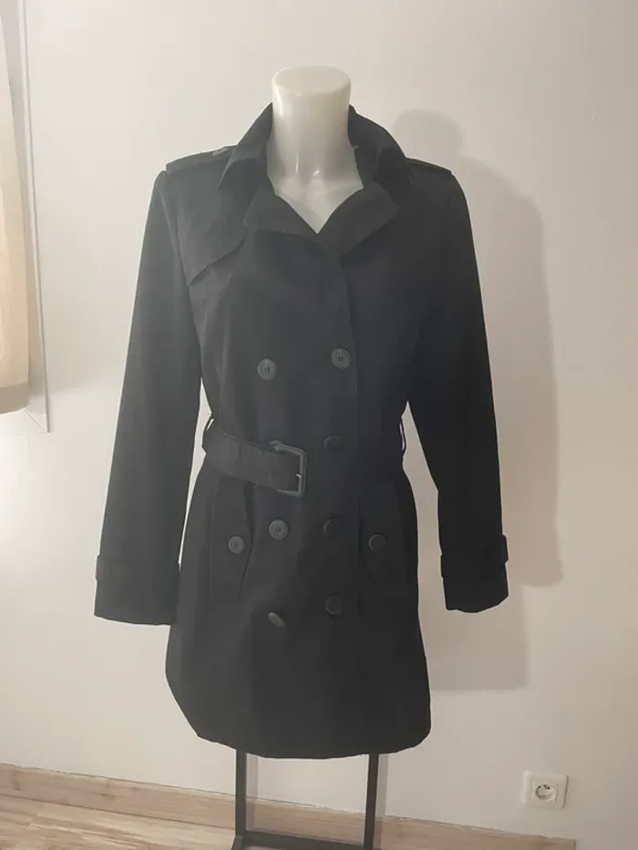 Trench noir camaïeu - photo numéro 2