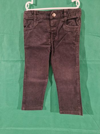 Pantalon velours côtelé 24 mois gris Tissaia