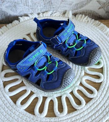 Nu Pieds Sandale Garçon P.25 Trappeur Bleu 