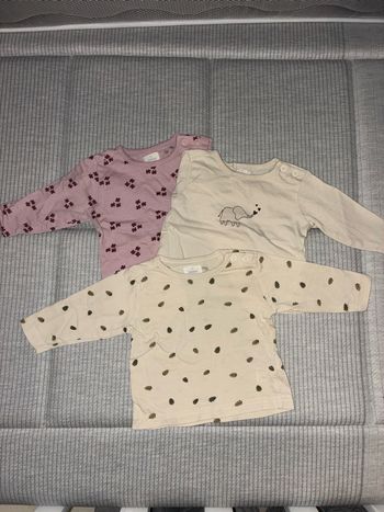 3 t-shirts manches longues 