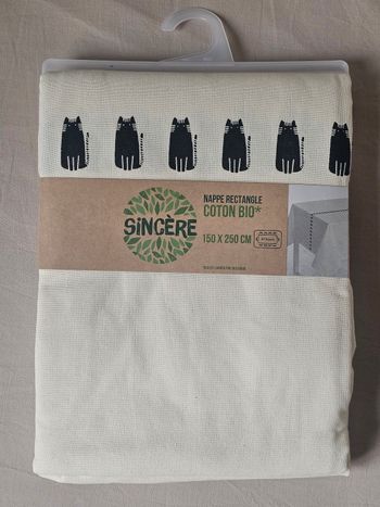 Nappe rectangle coton bio neuf
