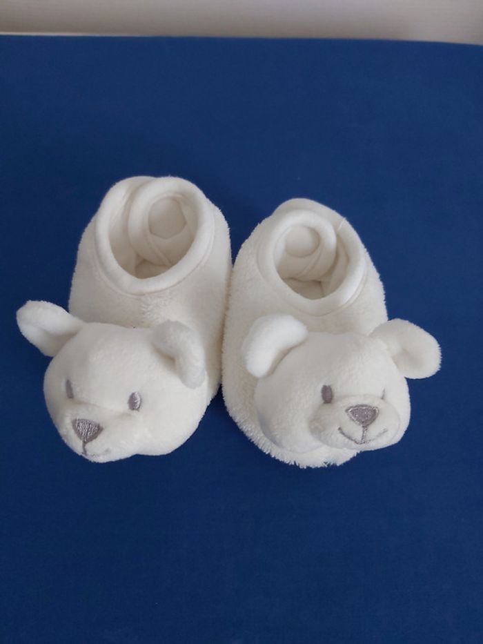 Chaussons Tout Doux Ours Blanc