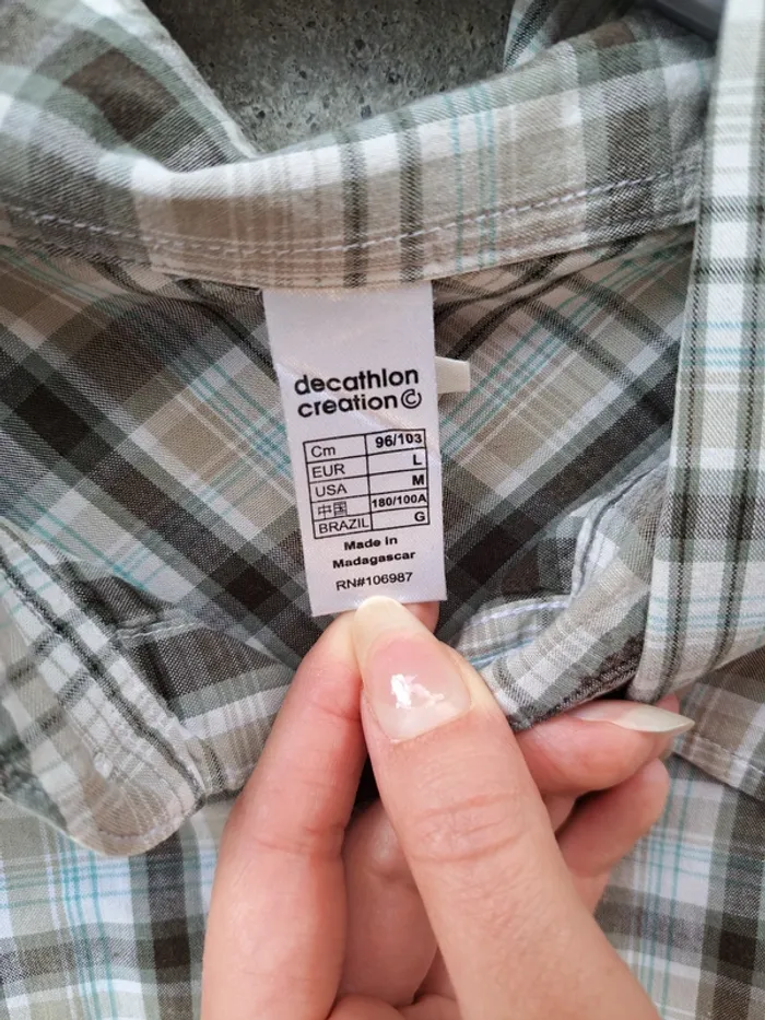 Chemise à carreaux Decathlon - photo numéro 3