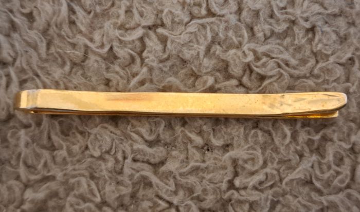 Pince ou épingle à cravate en métal doré - photo numéro 3