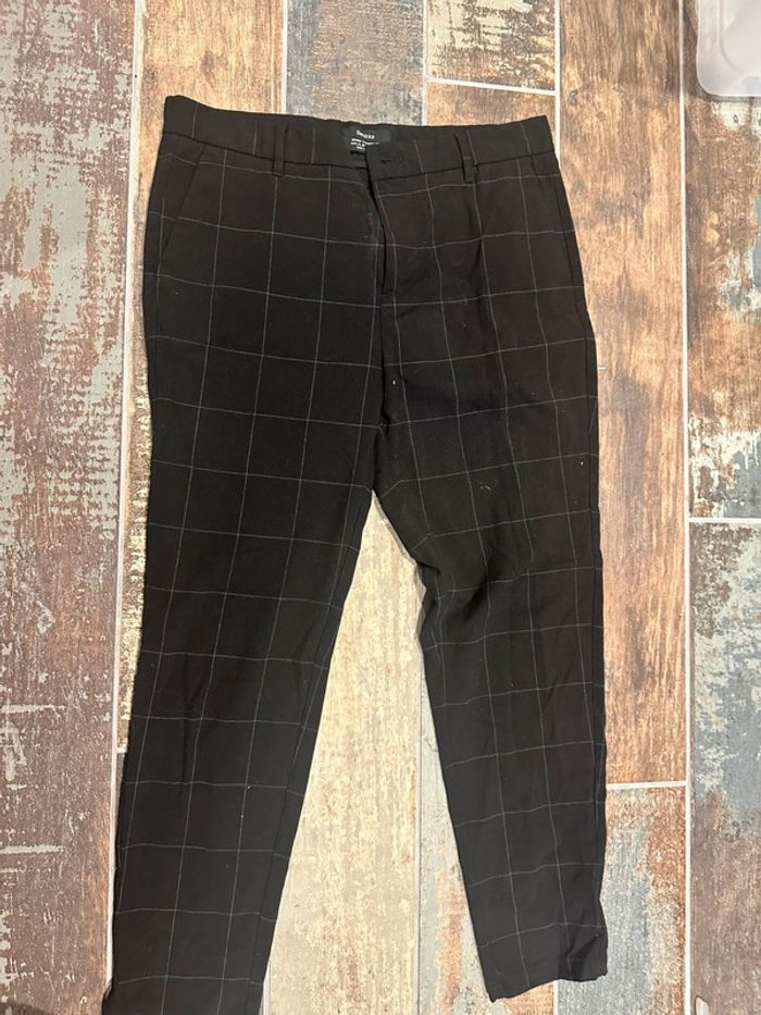 Pantalon droit à carreaux