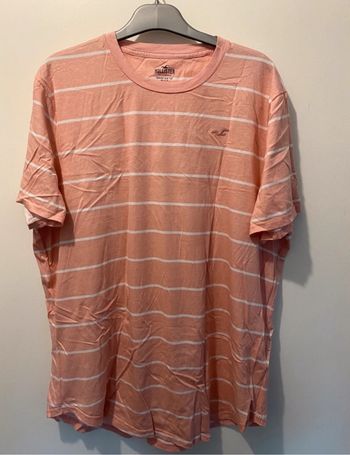 T-shirt rayé rose Hollister XXL
